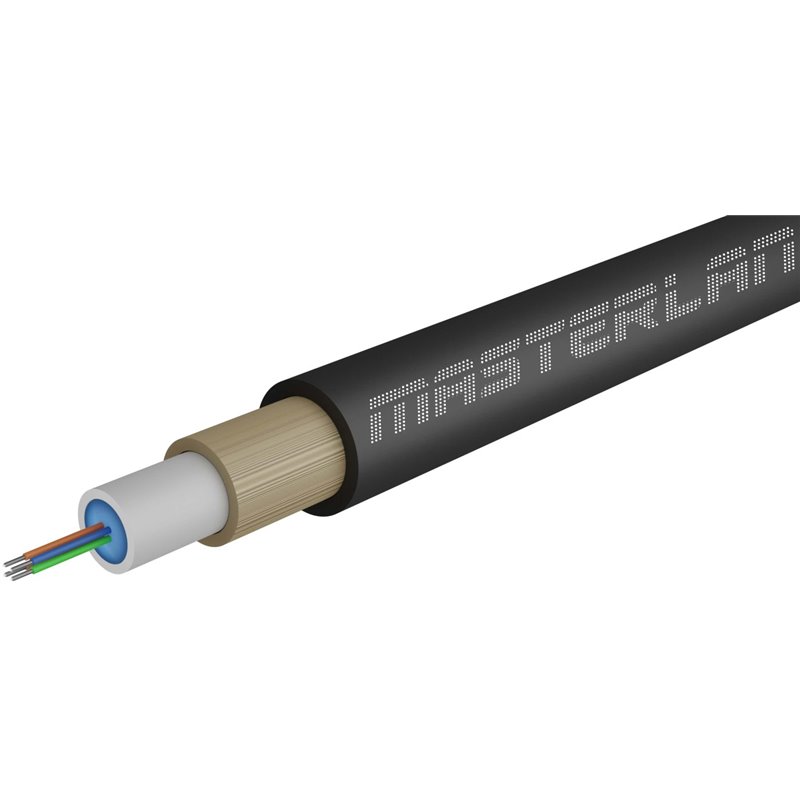 Masterlan Air1 fiber optic cable - 4vl 9/125, air-blowen, black,1m