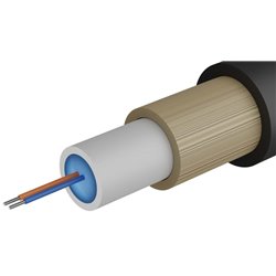 Masterlan Air1 fiber optic cable - 2vl 9/125, air-blowen,black,1m