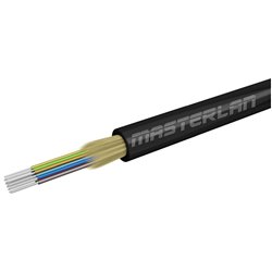 Masterlan DROPX Universal-Glasfaser-Drop-Kabel – 24F 9/125, schwarz, 1 m
