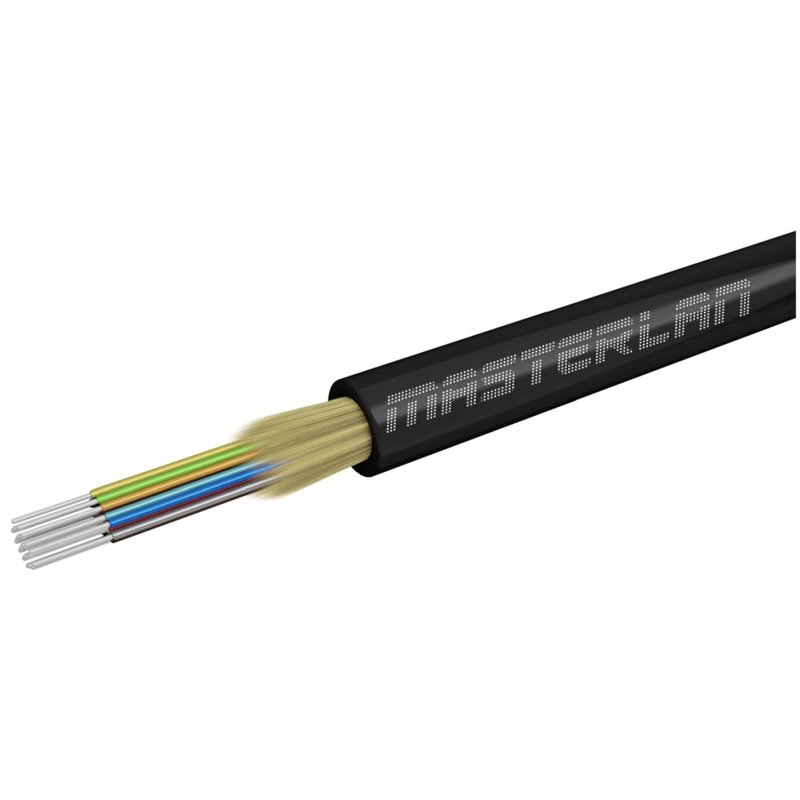 Masterlan DROPX universal fiber optic drop cable - 24F 9/125,black,1m