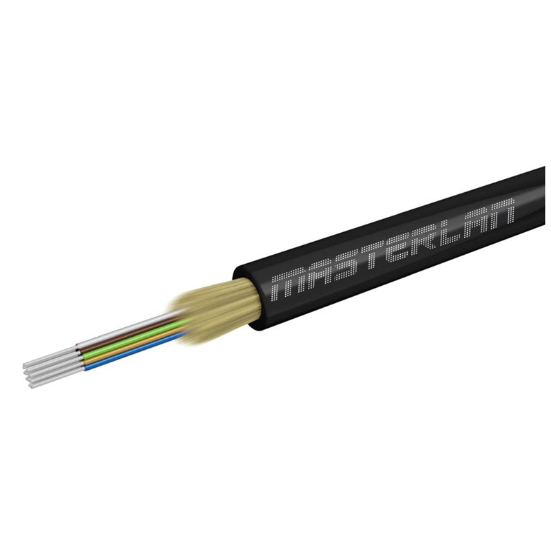 Masterlan DROPX universal fiber optic drop cable - 16F 9/125,black,1m