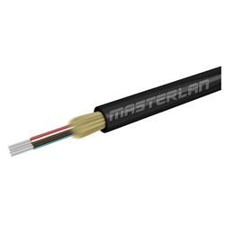 Masterlan DROPX universal fiber optic drop cable - 12F 9/125, black,500m