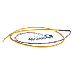 Masterlan fiber optic pigtail, LCupc, Singlemode 9/125, 3m, 12pcs, strand jacketed