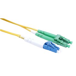Masterlan fiber optic patch cord, LCupc-LCapc, Singlemode 9/125, duplex, 2m