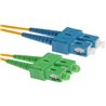 Masterlan fiber optic patch cord, SCapc-SCupc, Singlemode 9/125, duplex, 1m