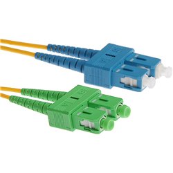 Masterlan fiber optic patch cord, SCapc-SCupc, Singlemode 9/125, duplex, 2m