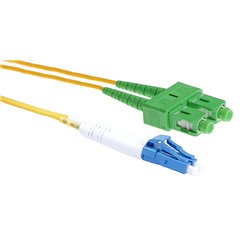 Masterlan fiber optic patch cord, LCupc-SCapc, Singlemode 9/125, duplex, 3m