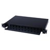 Masterlan ODF 12x SC Duplex, optical enclosure with patch panel with lid and splice tray, 1U, 19", black