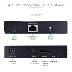 4K HDMI Extender Over CAT5/CAT6 Cable bis 70 meter